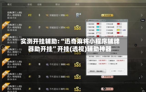 实测开挂辅助:“迅奇麻将小程序辅牌器助开挂”开挂(透视)辅助神器-第3张图片