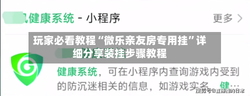 玩家必看教程“微乐亲友房专用挂”详细分享装挂步骤教程-第2张图片