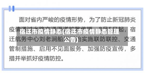 宿迁市疫情静态(宿迁市疫情静态管理公告)-第2张图片