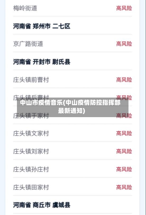 中山市疫情音乐(中山疫情防控指挥部最新通知)-第2张图片