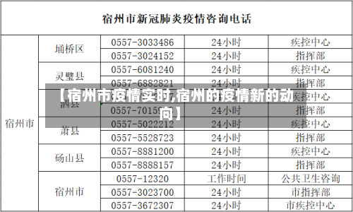 【宿州市疫情实时,宿州的疫情新的动向】