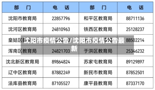 沈阳市疫情公告/沈阳市疫情公告最新-第3张图片