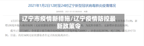 辽宁市疫情新措施/辽宁疫情防控最新政策令-第2张图片