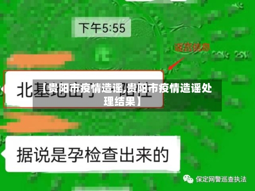 【贵阳市疫情造谣,贵阳市疫情造谣处理结果】-第3张图片