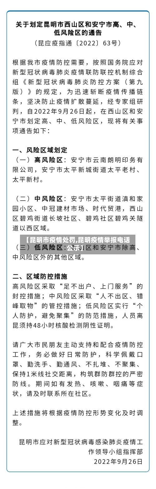 【昆明市疫情处罚,昆明疫情举报电话公示】-第3张图片