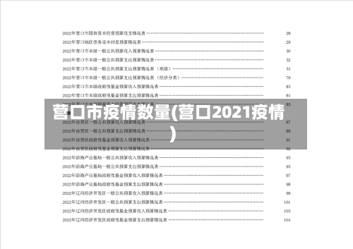 营口市疫情数量(营口2021疫情)